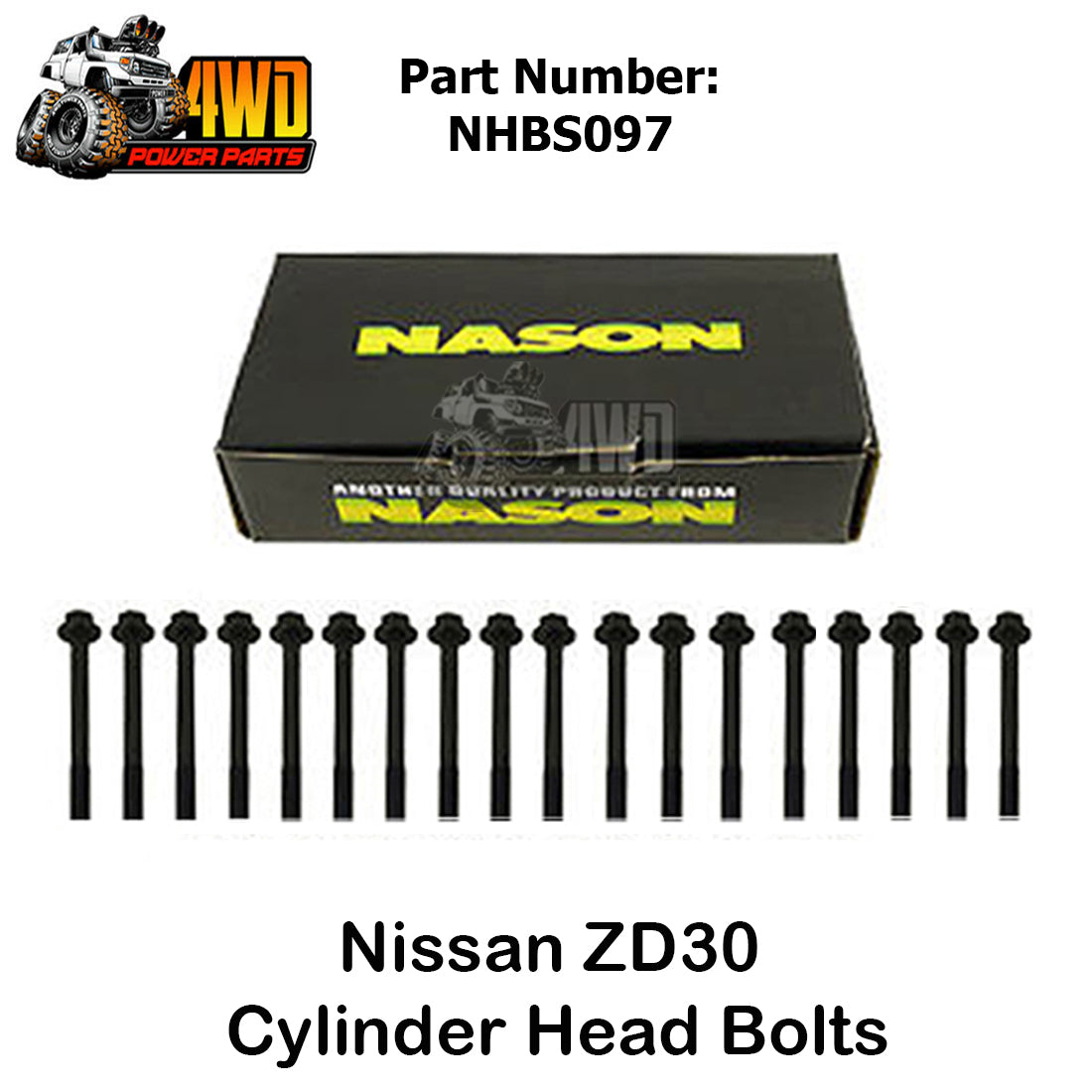 Nissan ZD30 Navara D22 Patrol Y61 Cylinder Head Bolts Set x18 Diesel