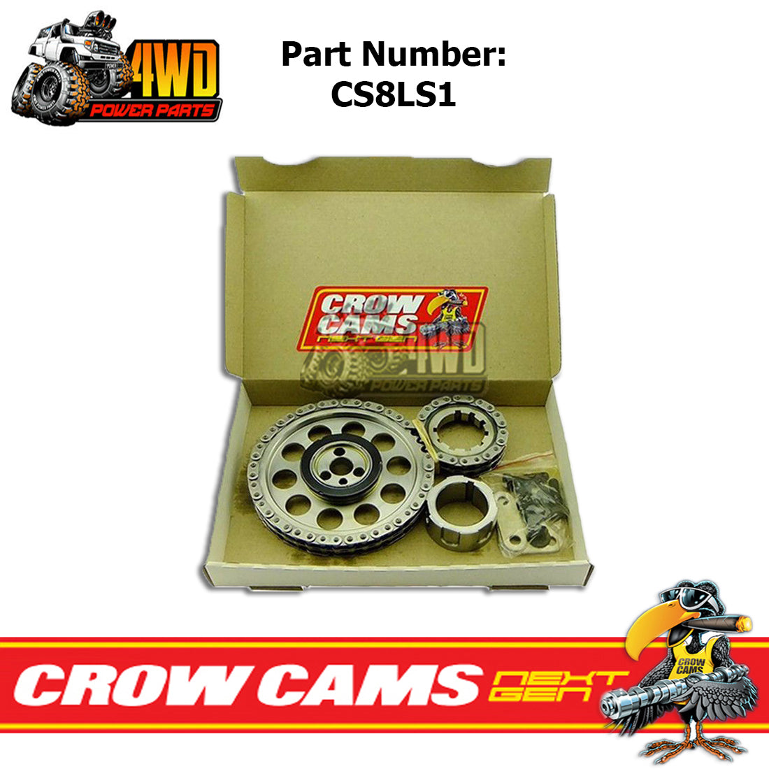 Crow Cams CS8LS1 Chev/Holden LS1 3 Bolt Double Row Timing Chain Set 5