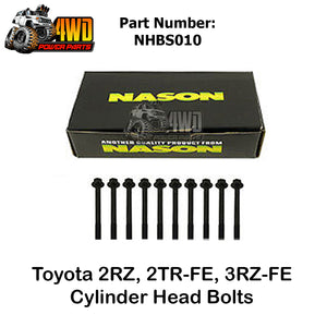 Toyota Head Bolts Set 1RZ 2RZ 3RZ-FE 2TZ-FE 2TR-FE Hilux Prado Hiace - NHBS010