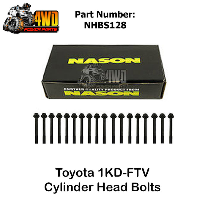 Cylinder Head Bolts for Toyota Hiace Hilux Prado 1KD-FTV 2KD-FTV 4 Cyl - NHBS128