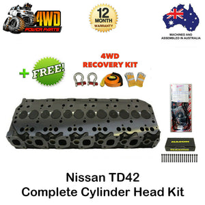 Nissan Patrol GQ GU TD42 Cylinder Head Kit 6 Cyl 12V Diesel w/ VRS Gasket Bolts