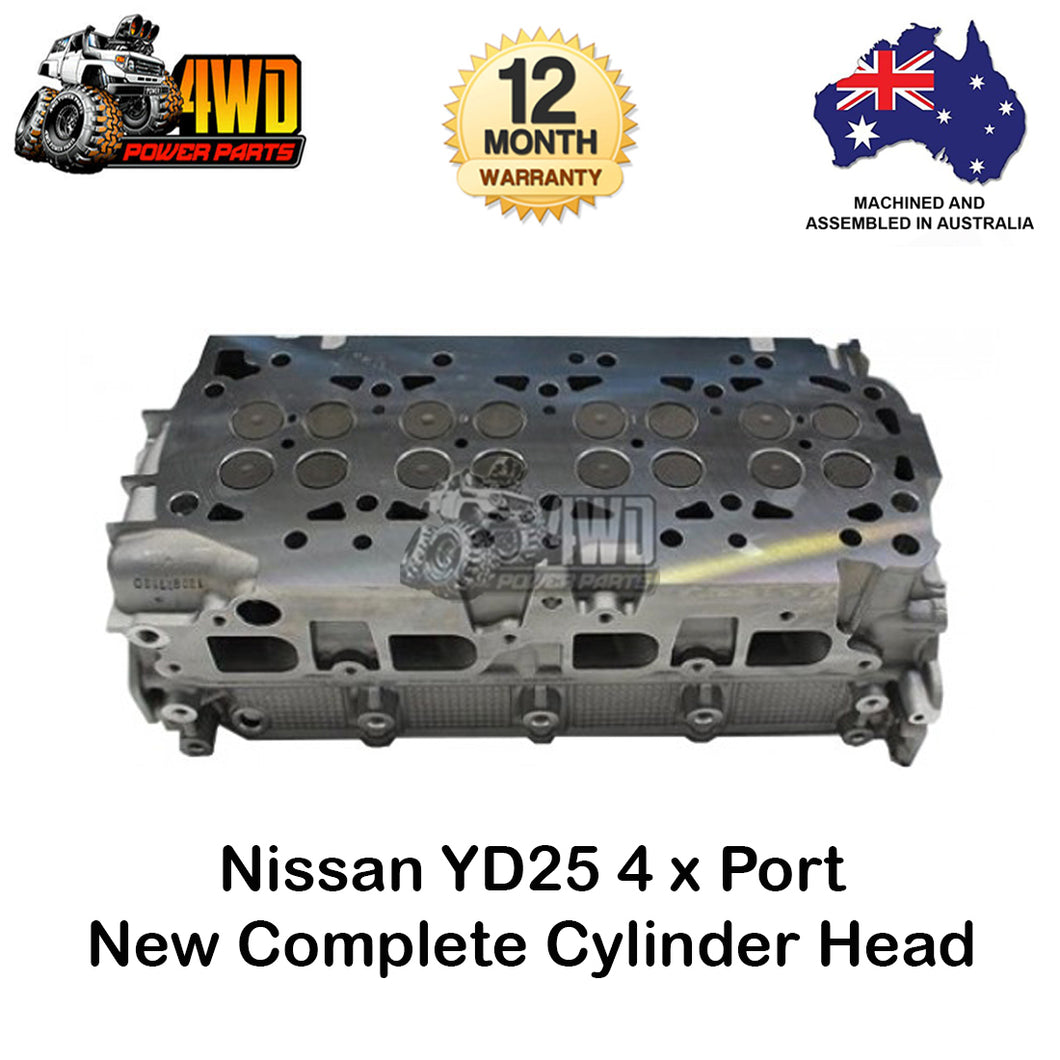 Nissan Navara D40 D22 Pathfinder YD25 4 Port New Complete Cylinder Head 4Cyl 16V