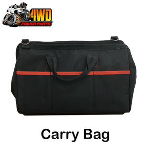 14 Inch Recovery Kit Accessory Carry Bag for Straps Shackles Gloves Heavy Duty