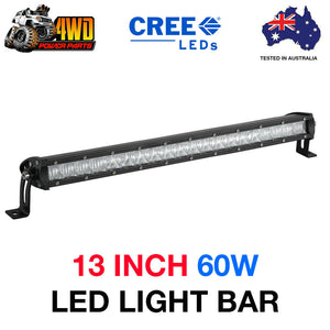 13 Inch 60W LED Light Bar CREE Spot Flood Beam COMBO Driving 4WD Offroad AU