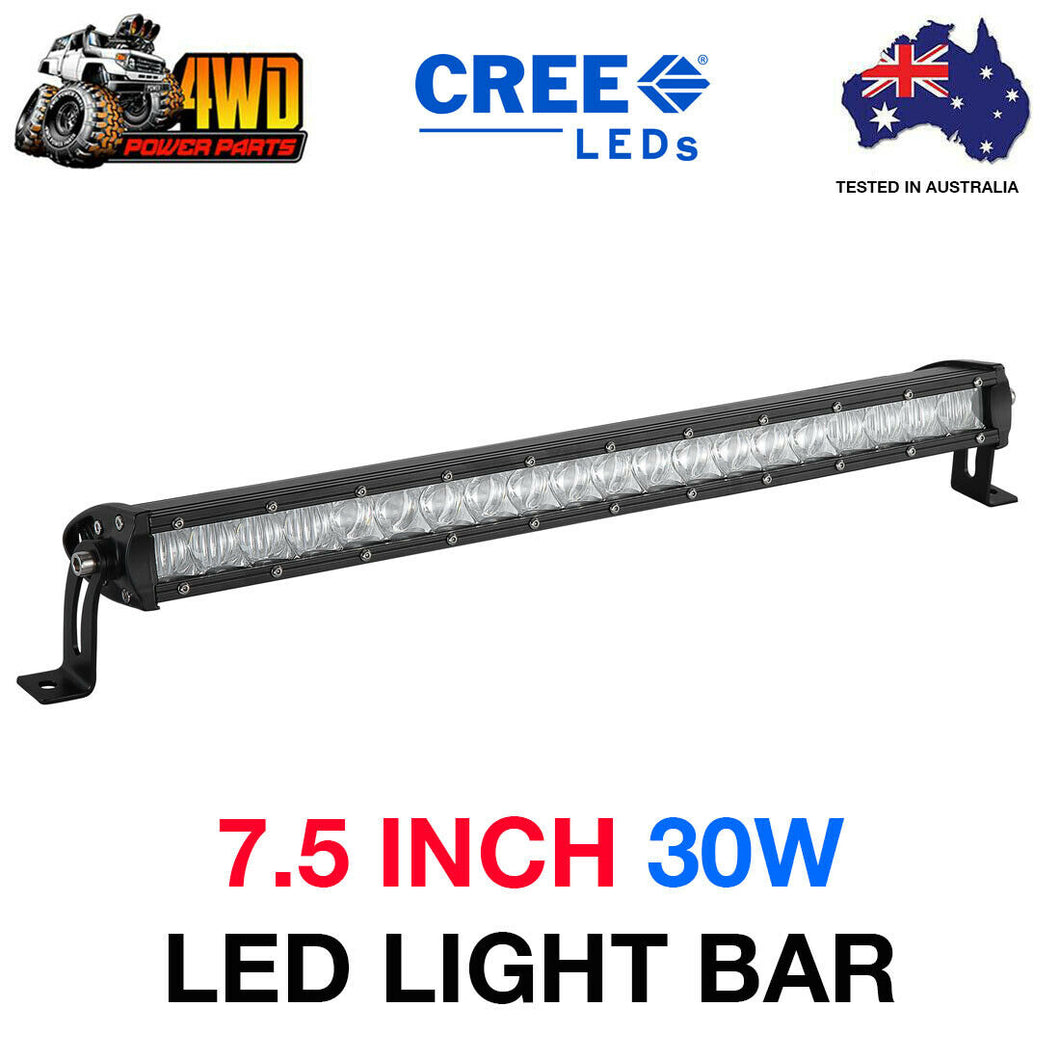 7.5 Inch 30W LED Light Bar CREE Spot Flood Beam COMBO Driving 4WD Offroad AU