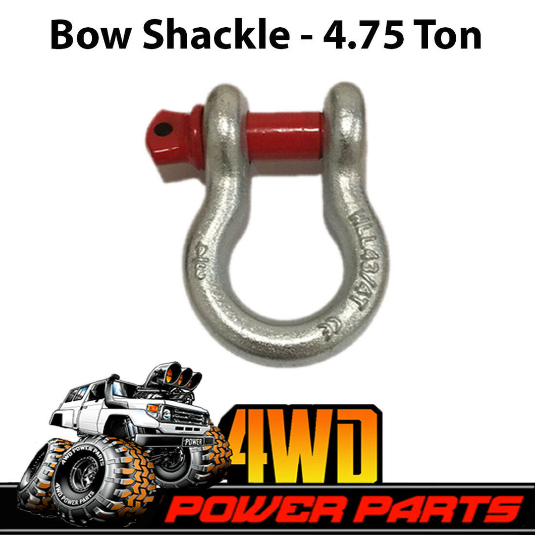 4WD Power Parts Bow Shackle 3/4 Inch 4.75 Ton WLL 4WD 4x4 Recovery Off Road Tow