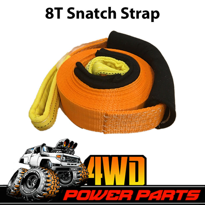 4WD Power Parts Recovery Snatch Strap 9m x 60mm 8T Ton Capacity 4x4 Winch Road